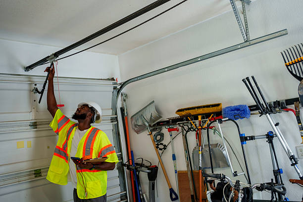 Professional Garage Door Panel Replacement technician working in Rock Island, IL